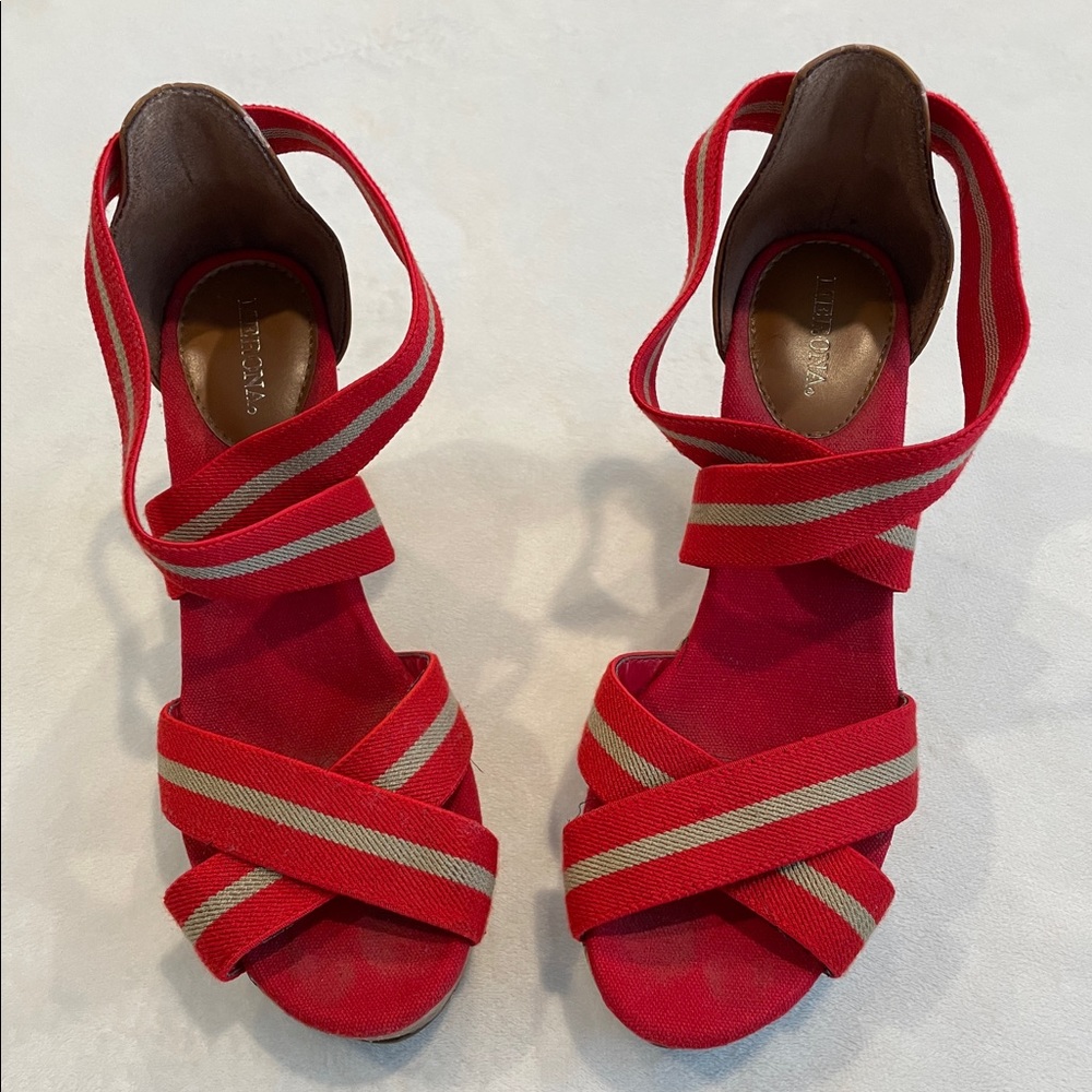 Merona Red Wedge Sandals